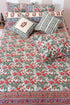 20s Cotton Cushion Cover in Floral Block Print